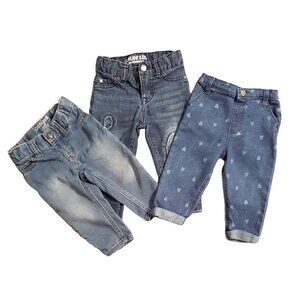 Baby Girl's Jeans Bundle- Sizes 12M, 18M